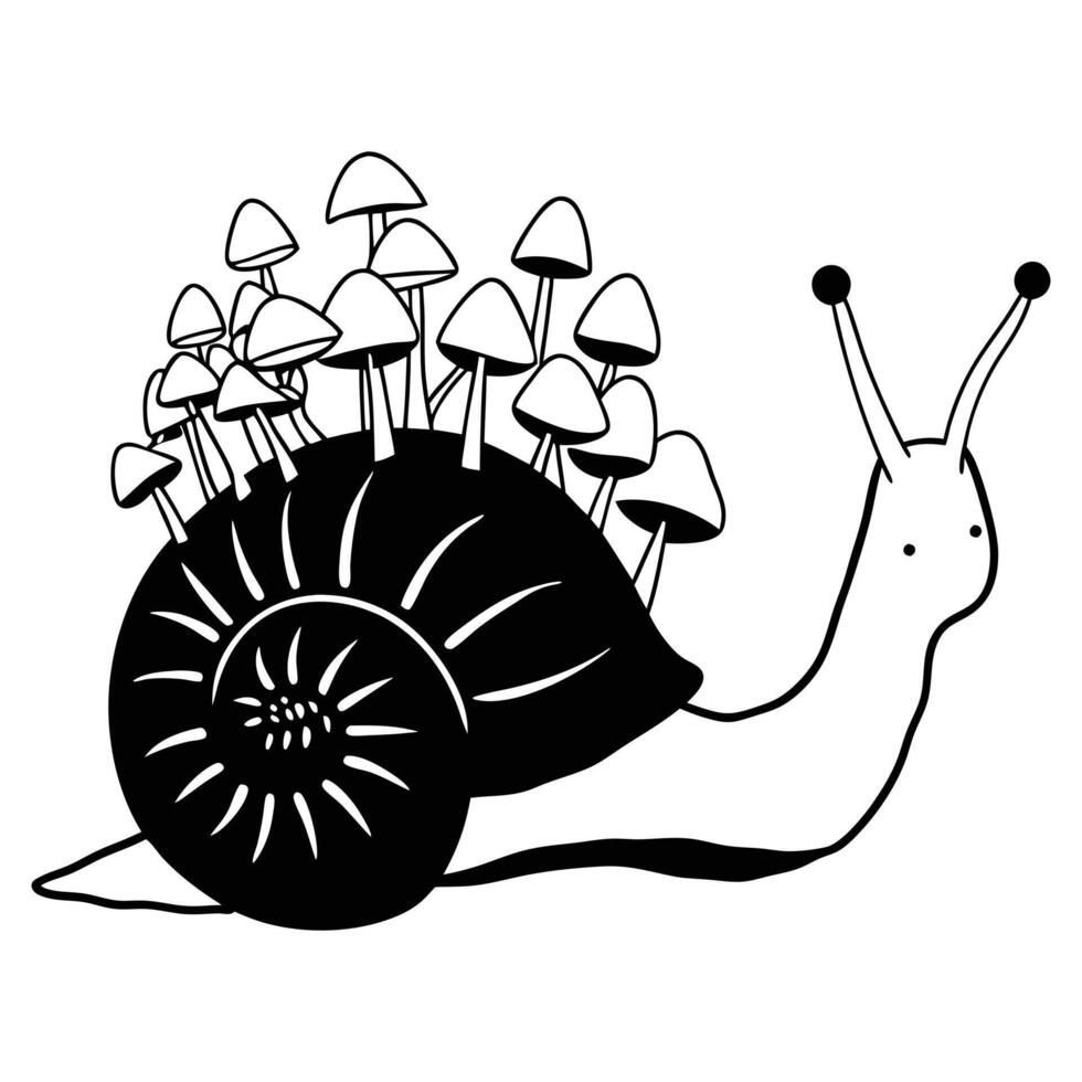 Elegant Snail Animal Design for Custom Illustration vector