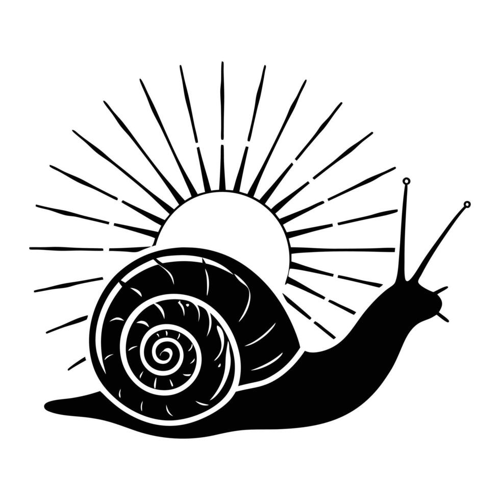 Snail Animal Illustration for Personalized Art Project vector