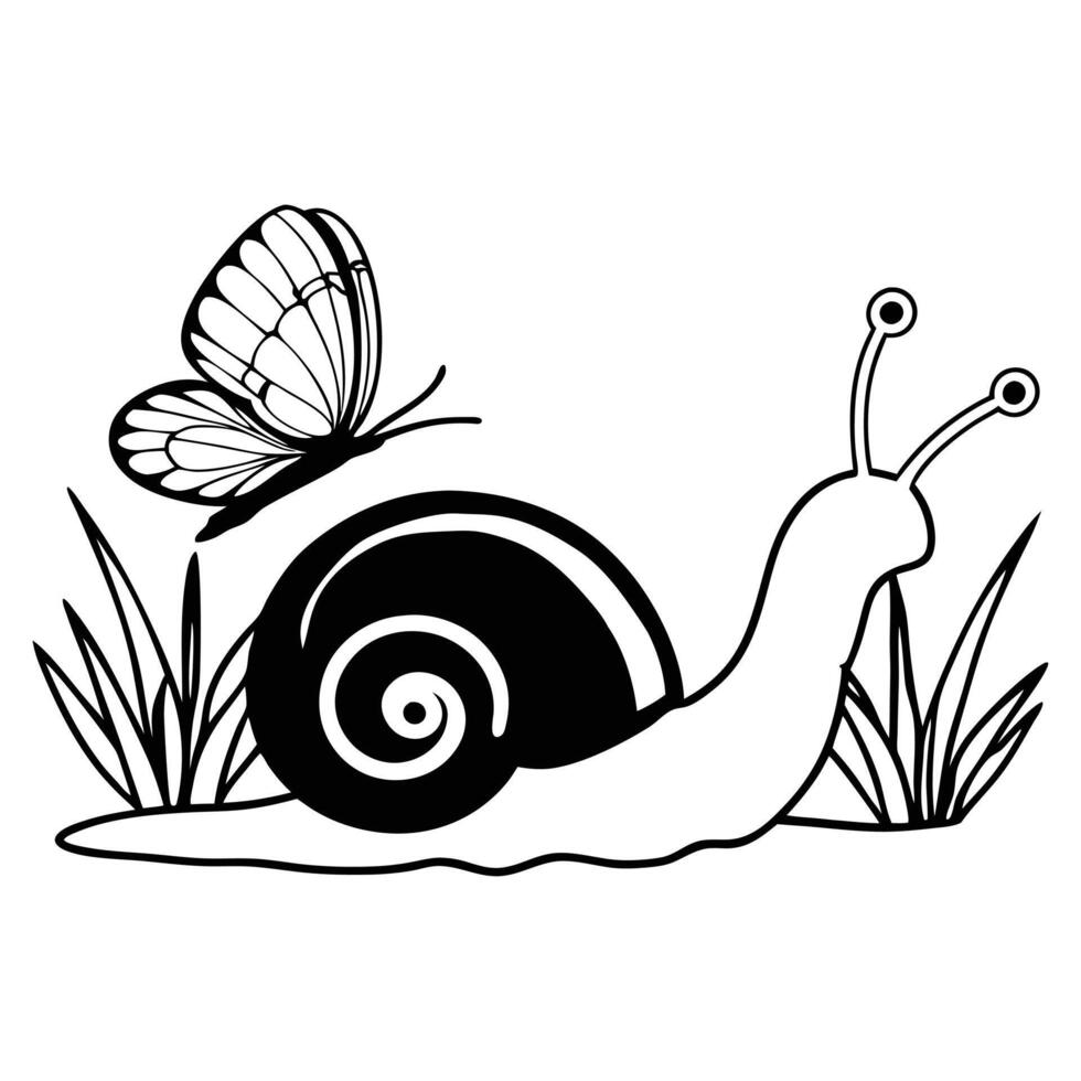 Snail Animal Illustration for Artistic Digital Design vector