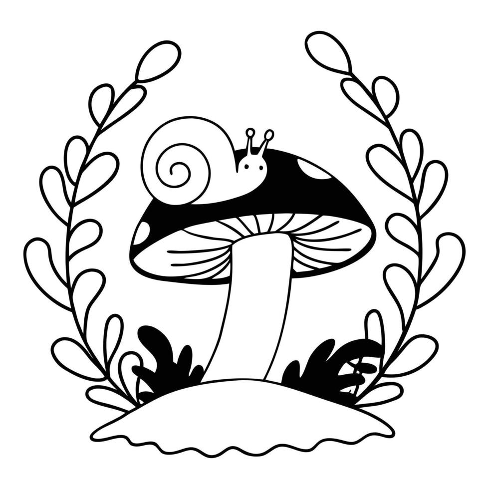 Floral Snail Illustration for Sublimation Art Projects vector