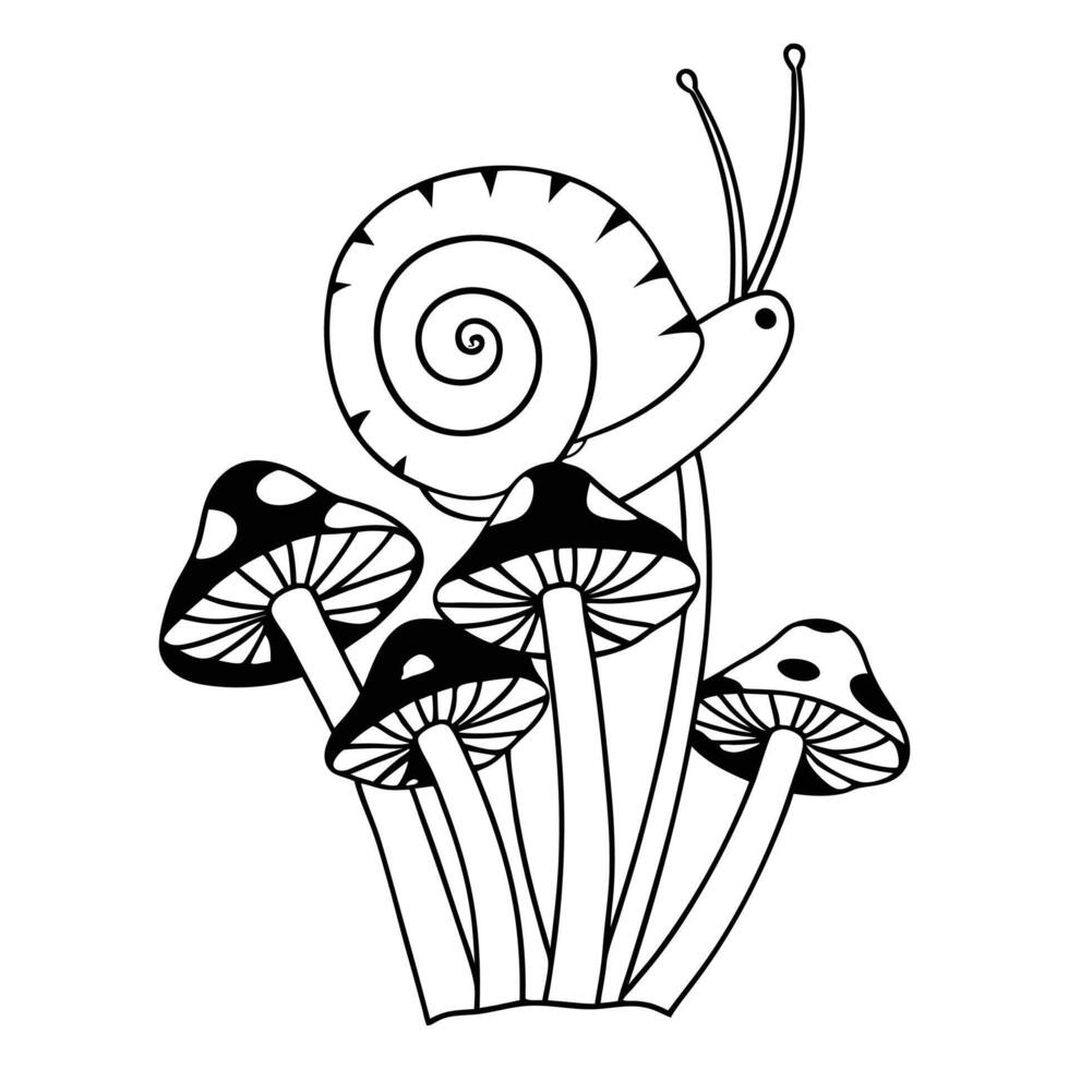 Snail Clipart Featuring Nature Scene for Creative Designs vector
