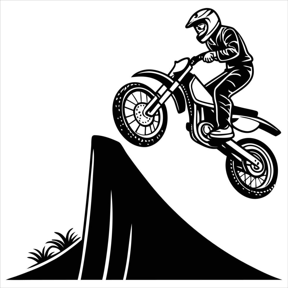 Adventure Motorcycle Biker Illustration for Graphic Design vector