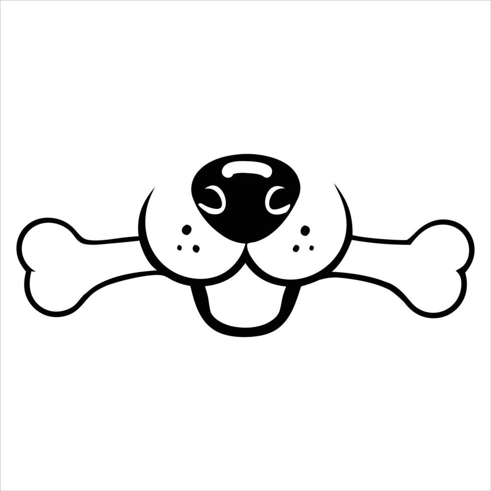 Cute dog facial expression illustration vector