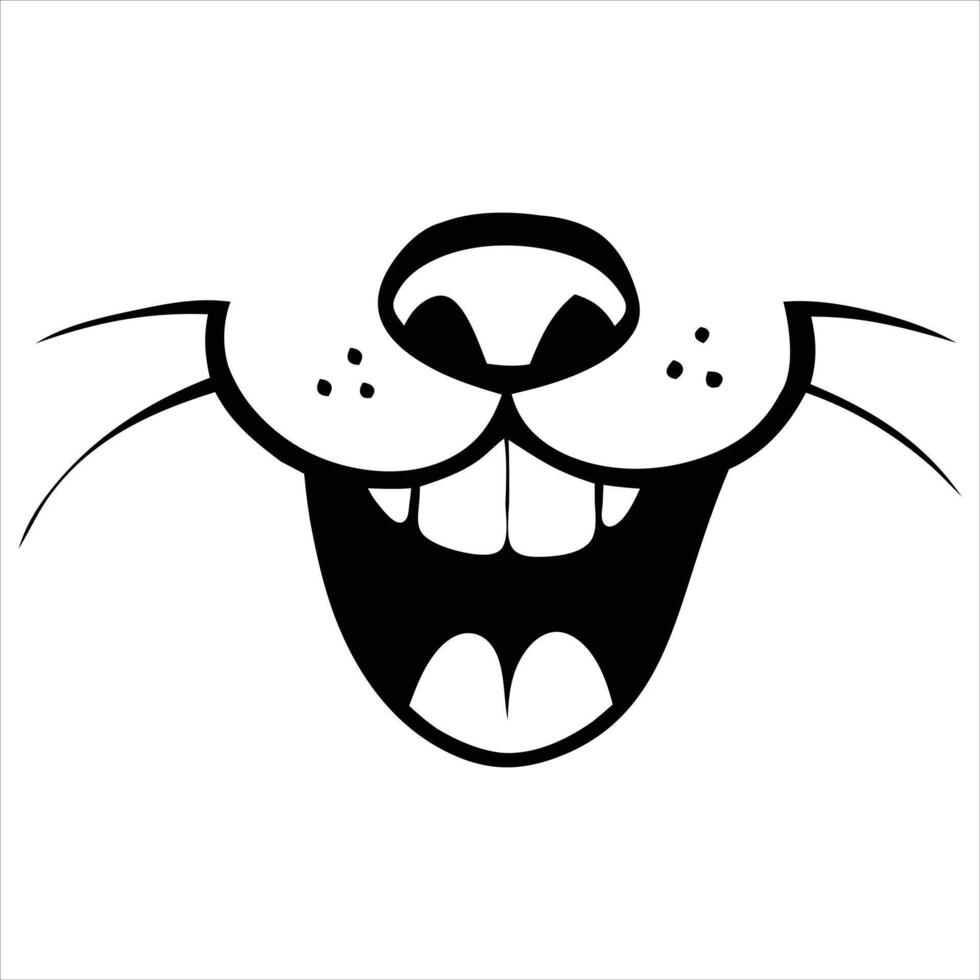 Cute Happy Face Clipart with Lively Features vector