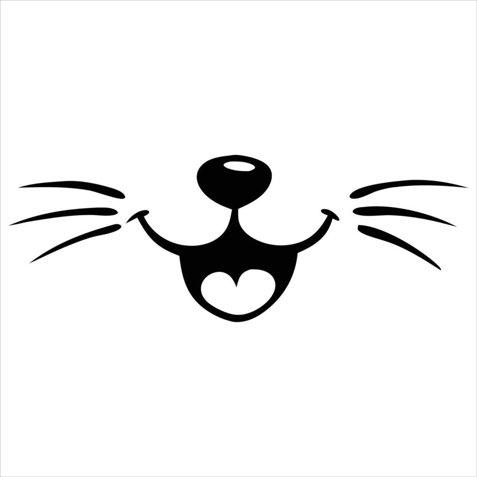 Charming Animal Faces with Funny Expression vector