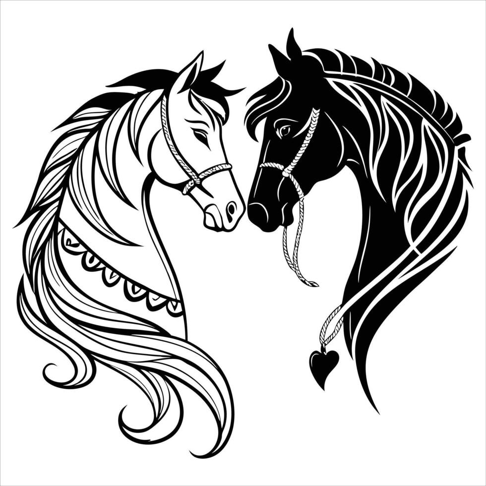 Equestrian Art and Horseman Clipart Design vector