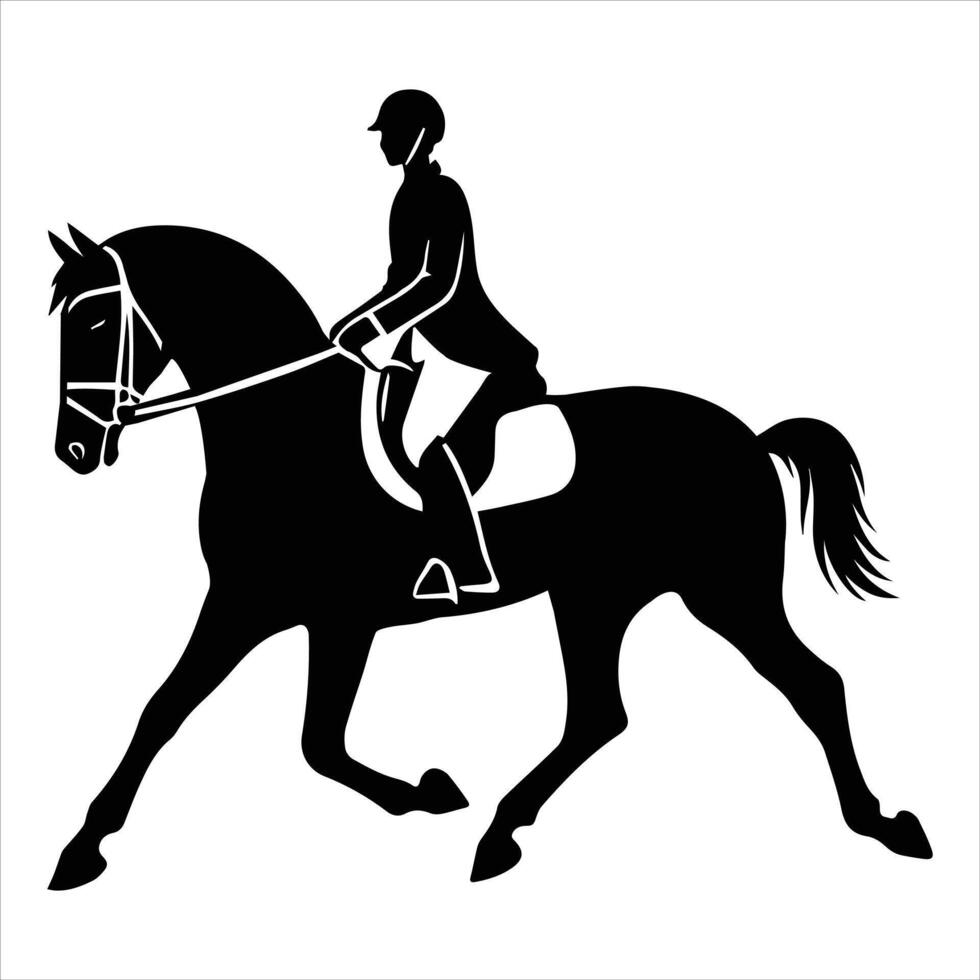 Horse Racing Silhouette Art and Equestrian Graphics vector