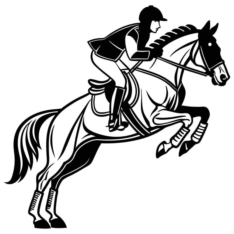 Horse Racing Illustrations and Equestrian Art for Creator vector