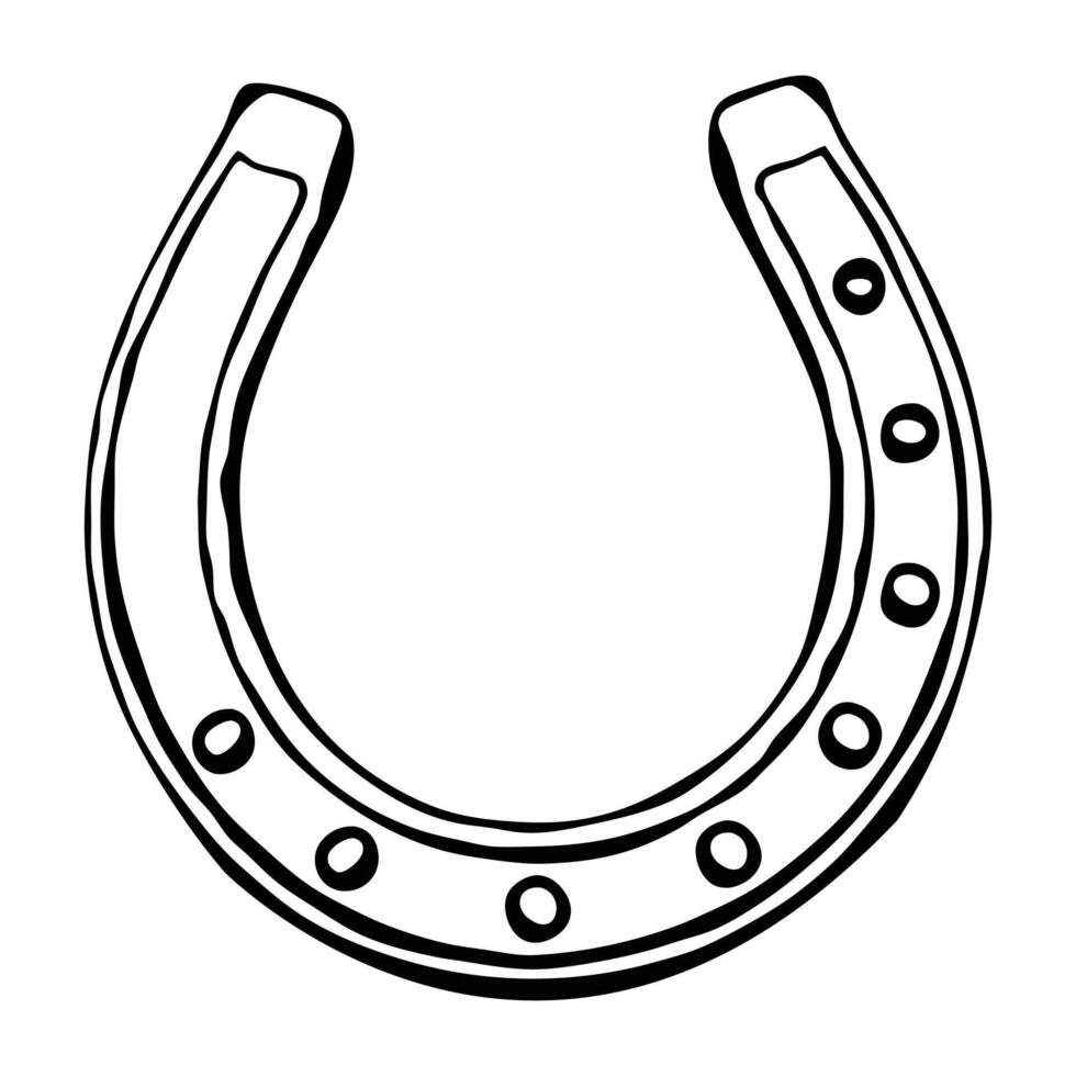 Horseshoe Illustration for Horse Racing Design vector