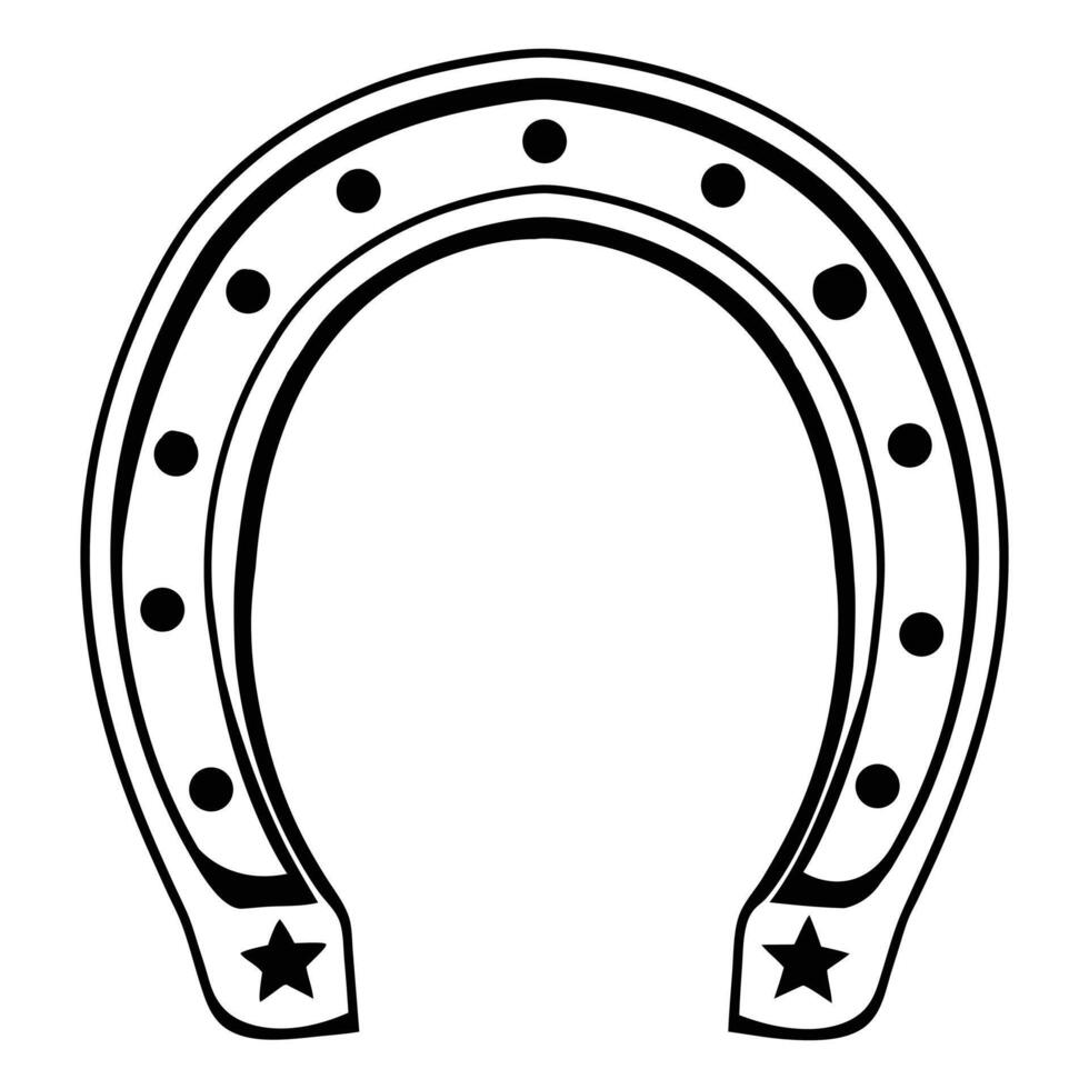 Horse Racing Design and Horseshoe Illustration vector