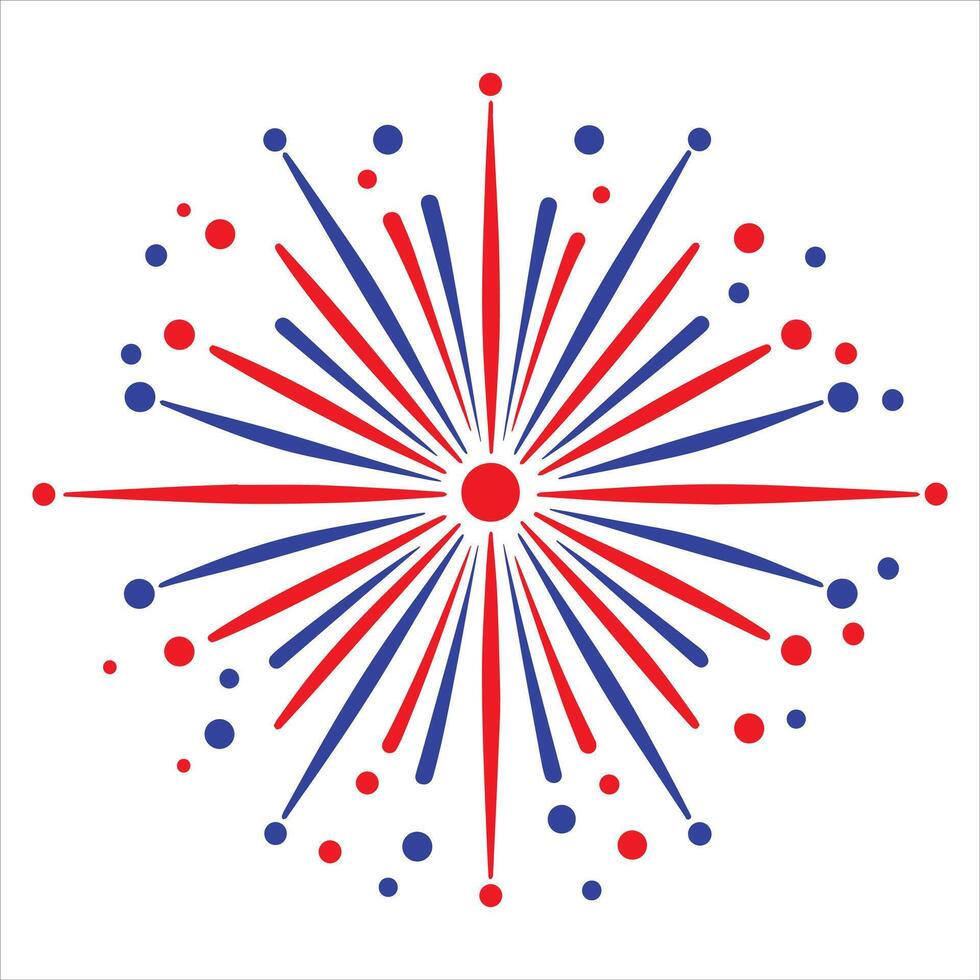 Stunning 4th of July Fireworks Design and Art vector
