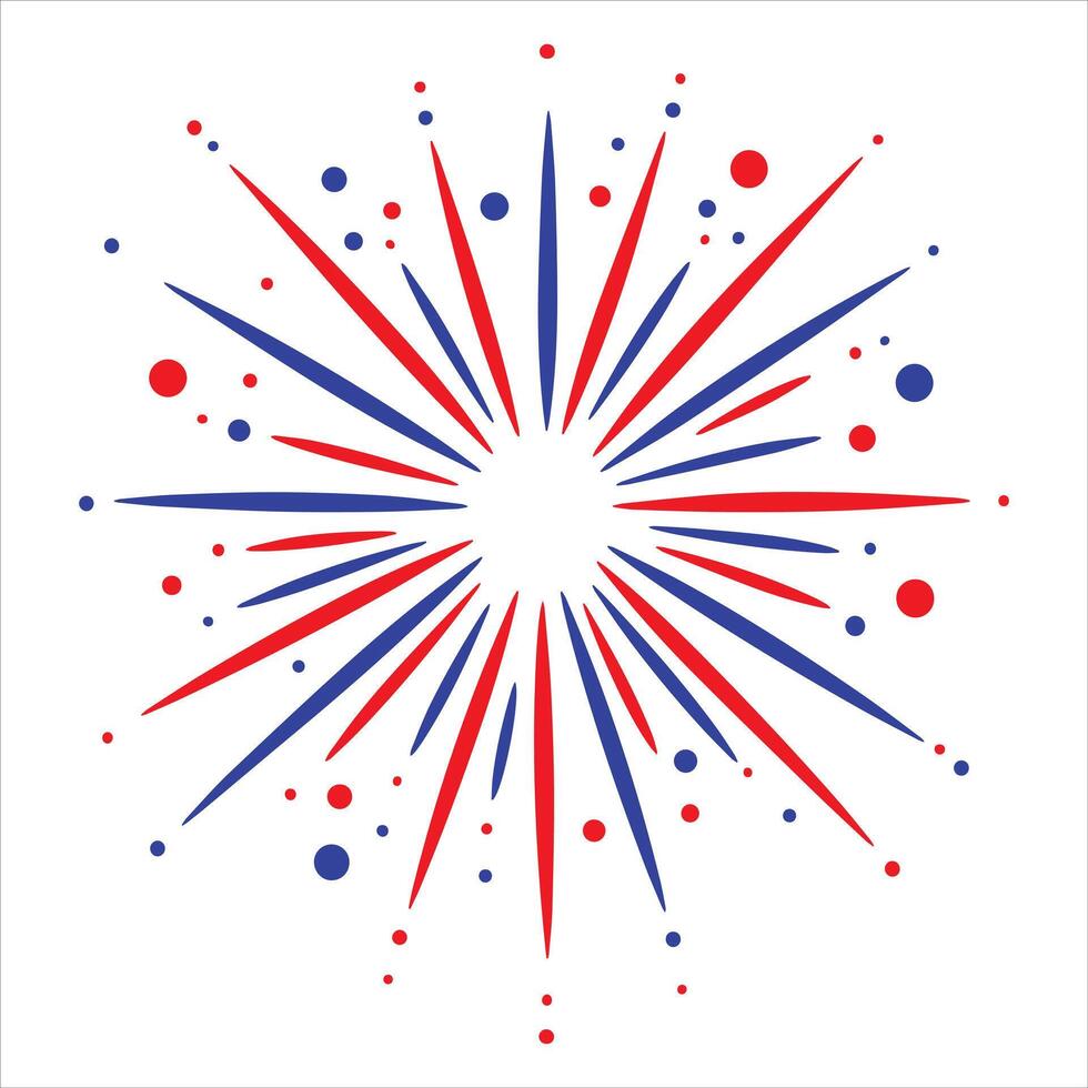 4th of July Fireworks Design for Holiday Celebrations vector
