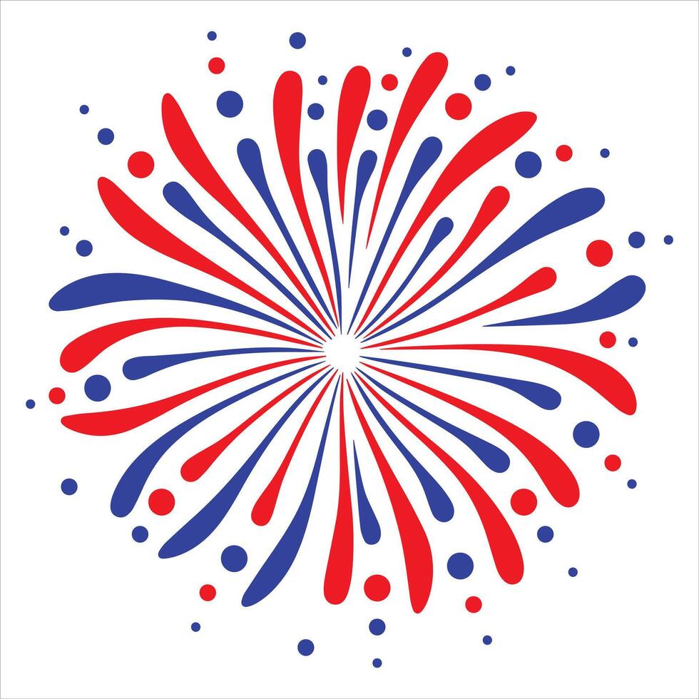 Fireworks Spark Illustration for 4th of July Celebration vector