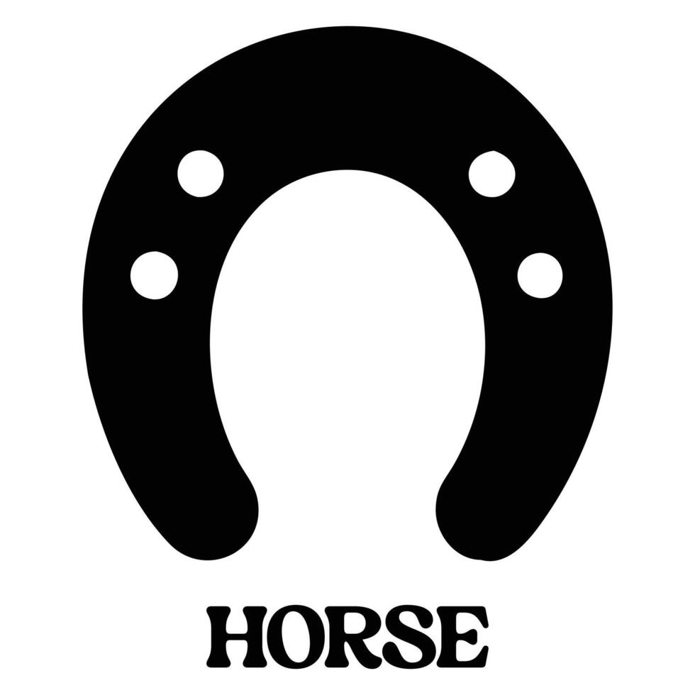 horse footprint, Animal foot print silhouette design vector