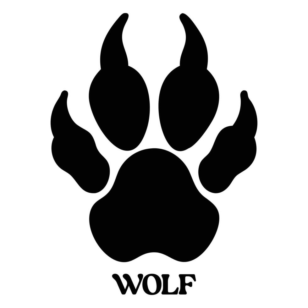 horse footprint illustration, Animal foot print silhouette design vector
