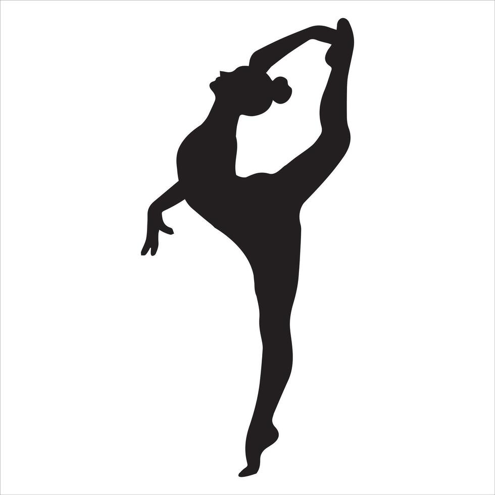 Flexible Gymnast Girl in Action vector