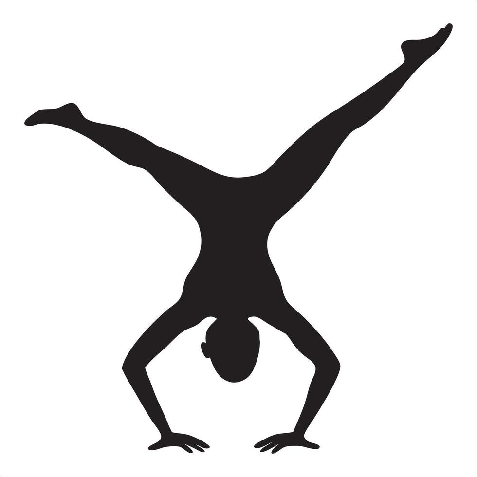 Beautiful Gymnastics Girl in Action vector