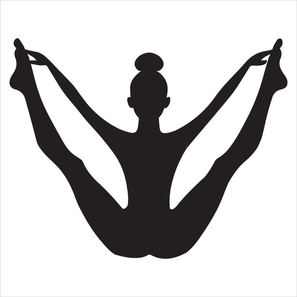 Graceful Gymnastics Girl Flexibility Clipart vector