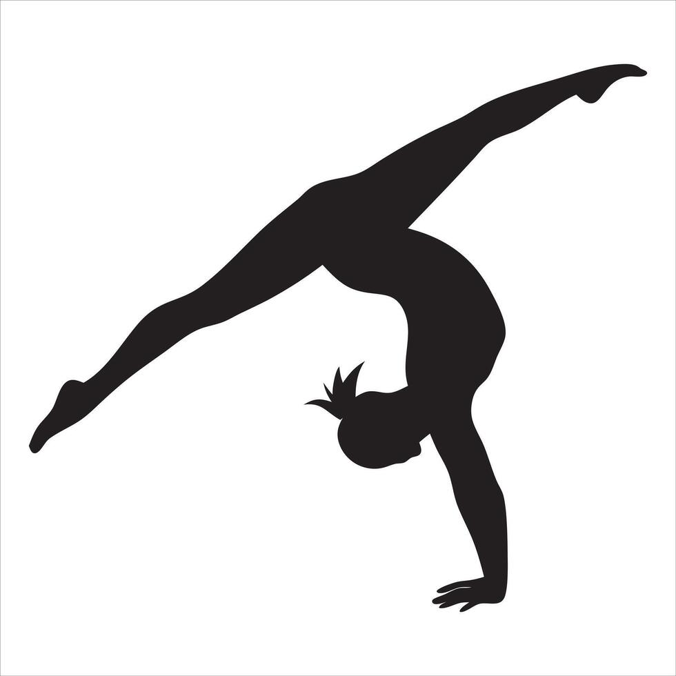 Flexible Gymnast in Action Illustration Design vector