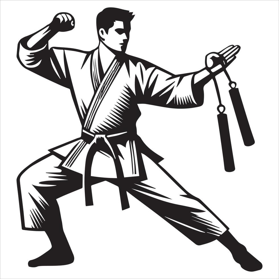 Taekwondo Martial Arts Girl Flexibility Design vector