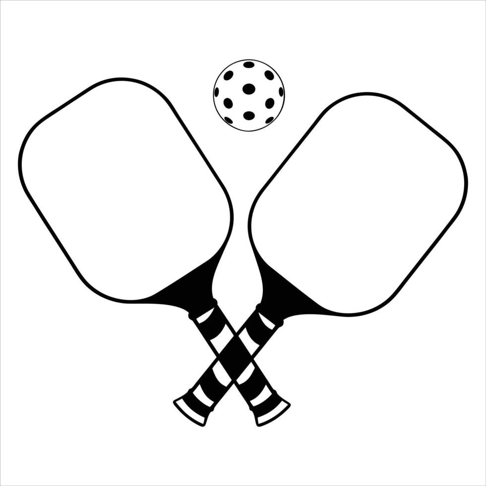 Pickleball Paddle and Ball Sports Design vector