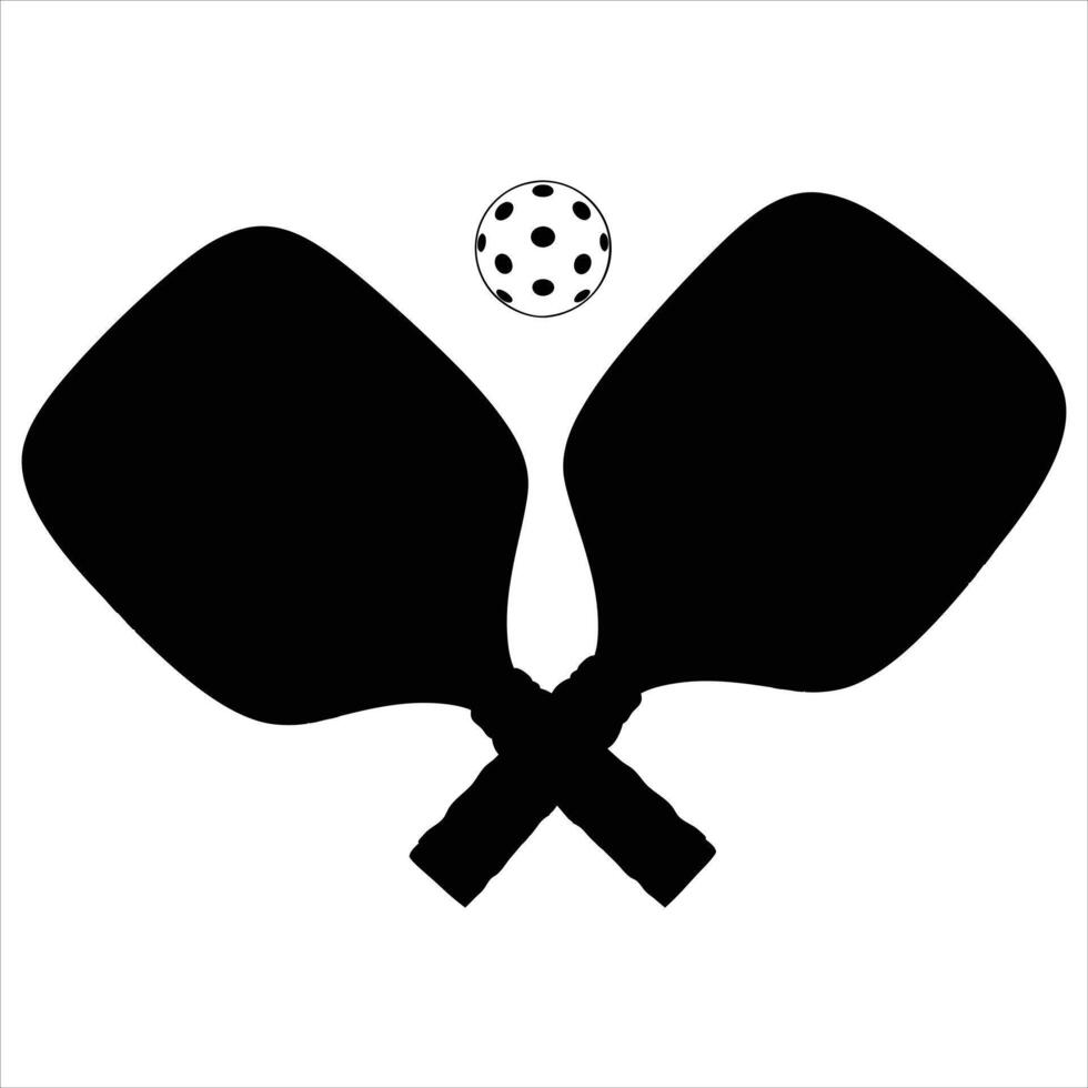 Pickleball Paddle and Ball Action Illustration vector