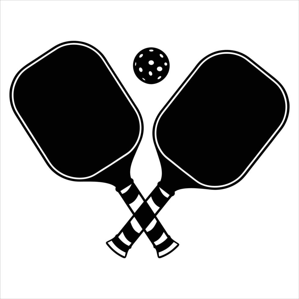 Pickle Racket Sports Design with Ball vector