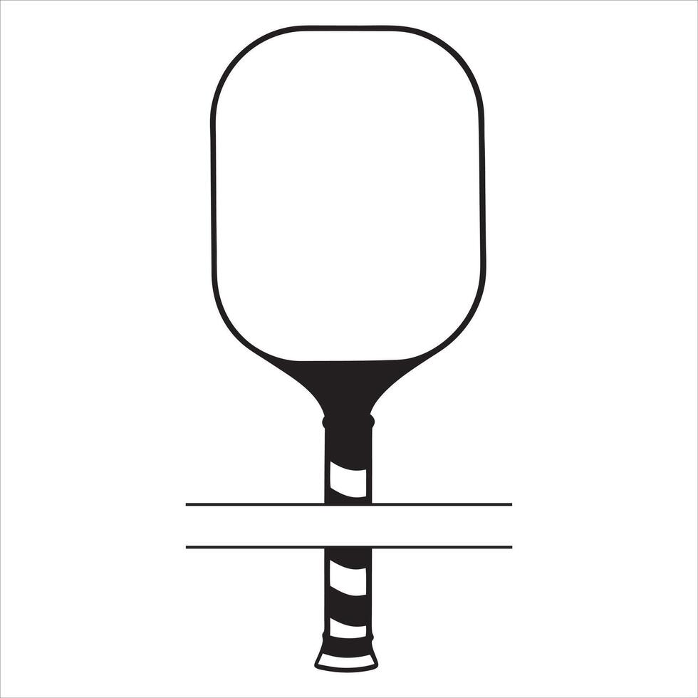 Stylish Pickleball Paddle and Ball Artwork vector