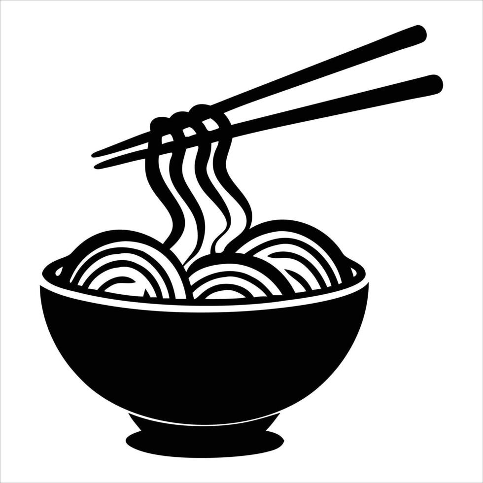 Japanese Ramen Bowl Design vector