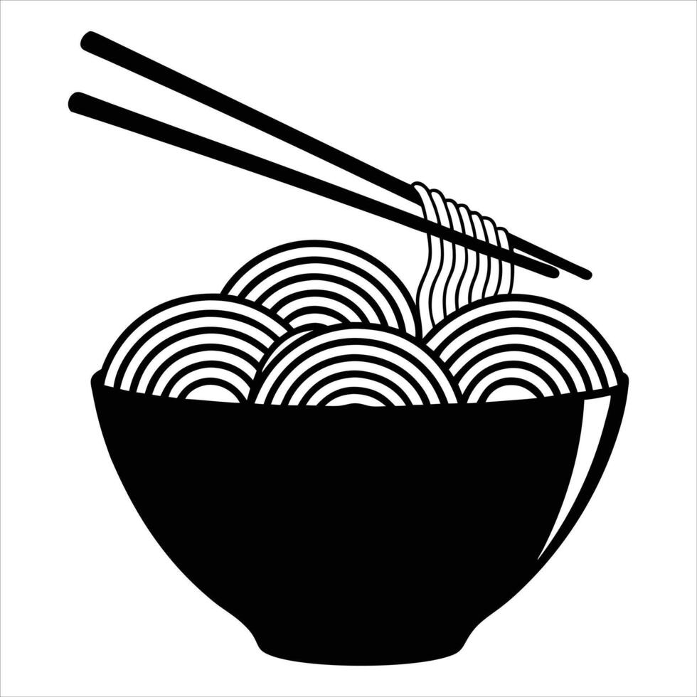 Authentic Japanese Ramen Dish Artwork vector