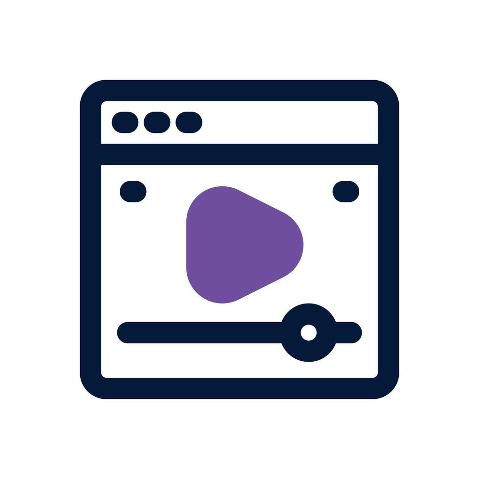 web browser dual tone icon. Sleek and modern icon for websites, mobile apps, marketing materials, and corporate design. Fully scalable and ready to use. vector