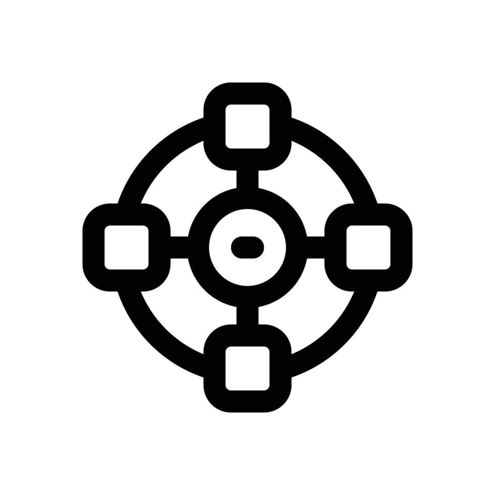 distributed line icon. Clean and minimalist icon for websites, mobile apps, presentations, and logos. Fully scalable and customizable for any project. vector