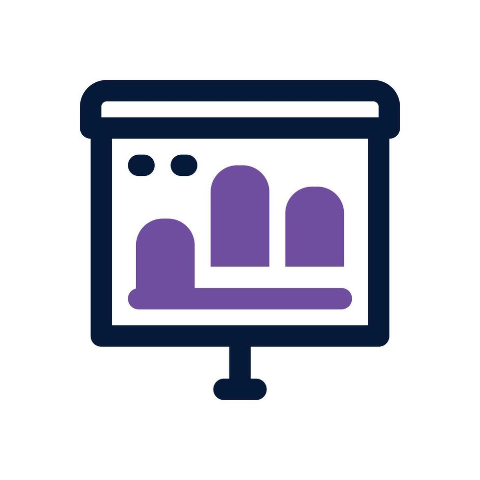 presentation dual tone icon. Sleek and modern icon for websites, mobile apps, marketing materials, and corporate design. Fully scalable and ready to use. vector