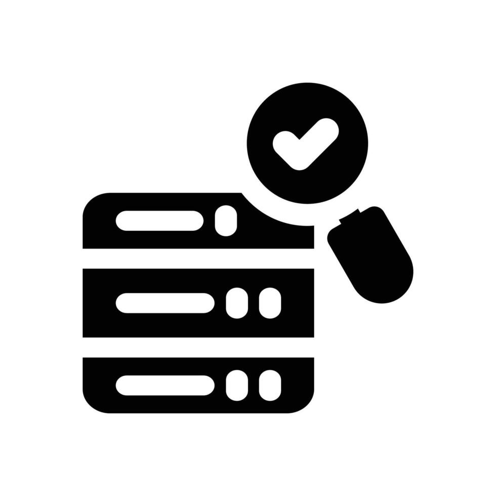 data integrity glyph icon. Strong and solid icon for websites, mobile interfaces, presentations, and visual branding. High quality and easy to edit. vector