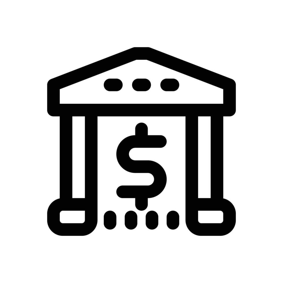 bank line icon. Clean and minimalist icon for websites, mobile apps, presentations, and logos. Fully scalable and customizable for any project. vector