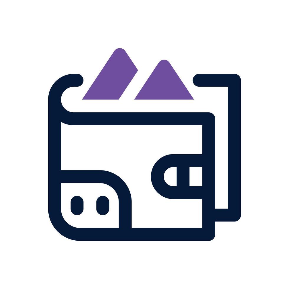 wallet dual tone icon. Sleek and modern icon for websites, mobile apps, marketing materials, and corporate design. Fully scalable and ready to use. vector
