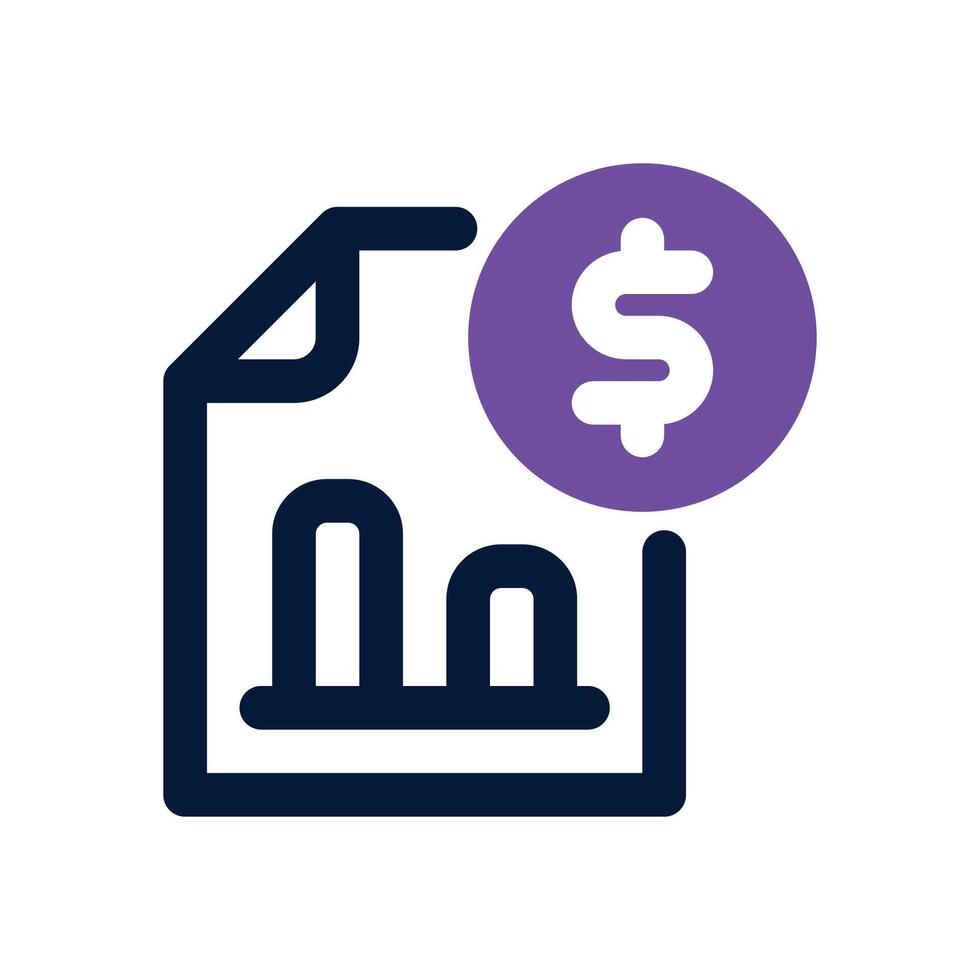 report dual tone icon. Sleek and modern icon for websites, mobile apps, marketing materials, and corporate design. Fully scalable and ready to use. vector
