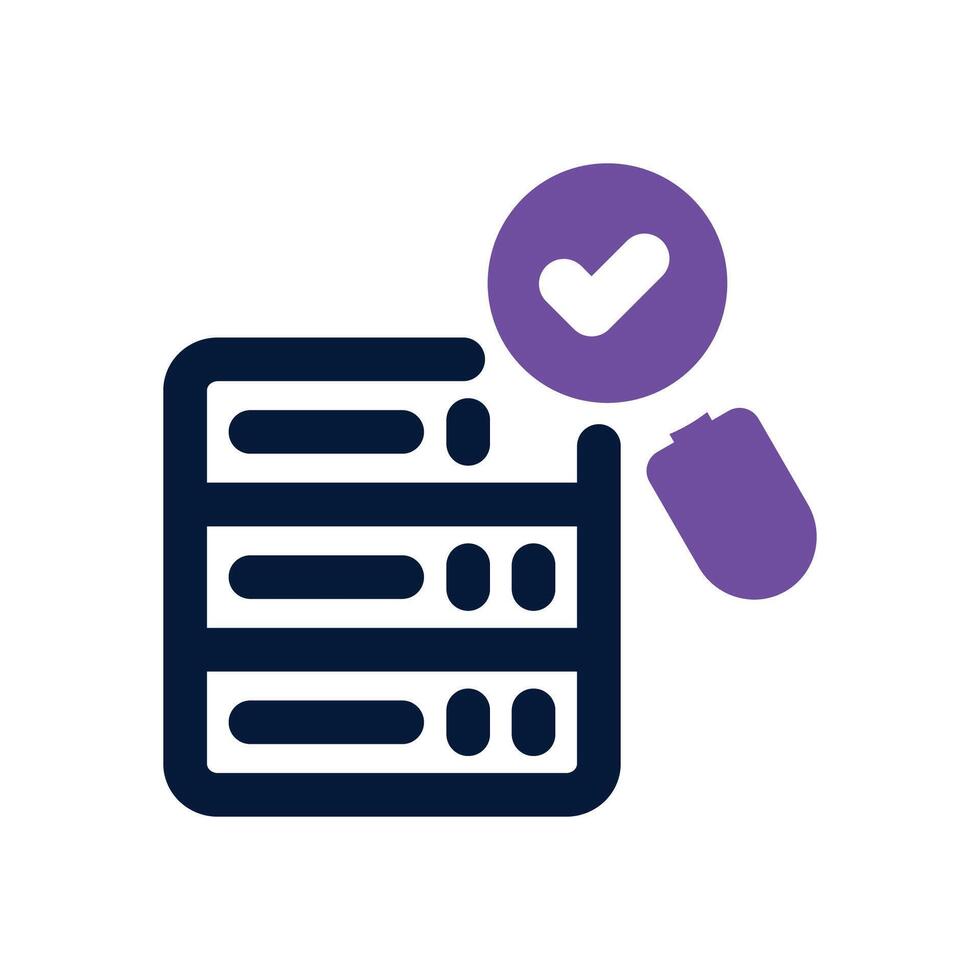 data integrity dual tone icon. Sleek and modern icon for websites, mobile apps, marketing materials, and corporate design. Fully scalable and ready to use. vector