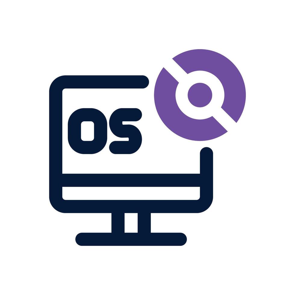 operational system dual tone icon. Sleek and modern icon for websites, mobile apps, marketing materials, and corporate design. Fully scalable and ready to use. vector