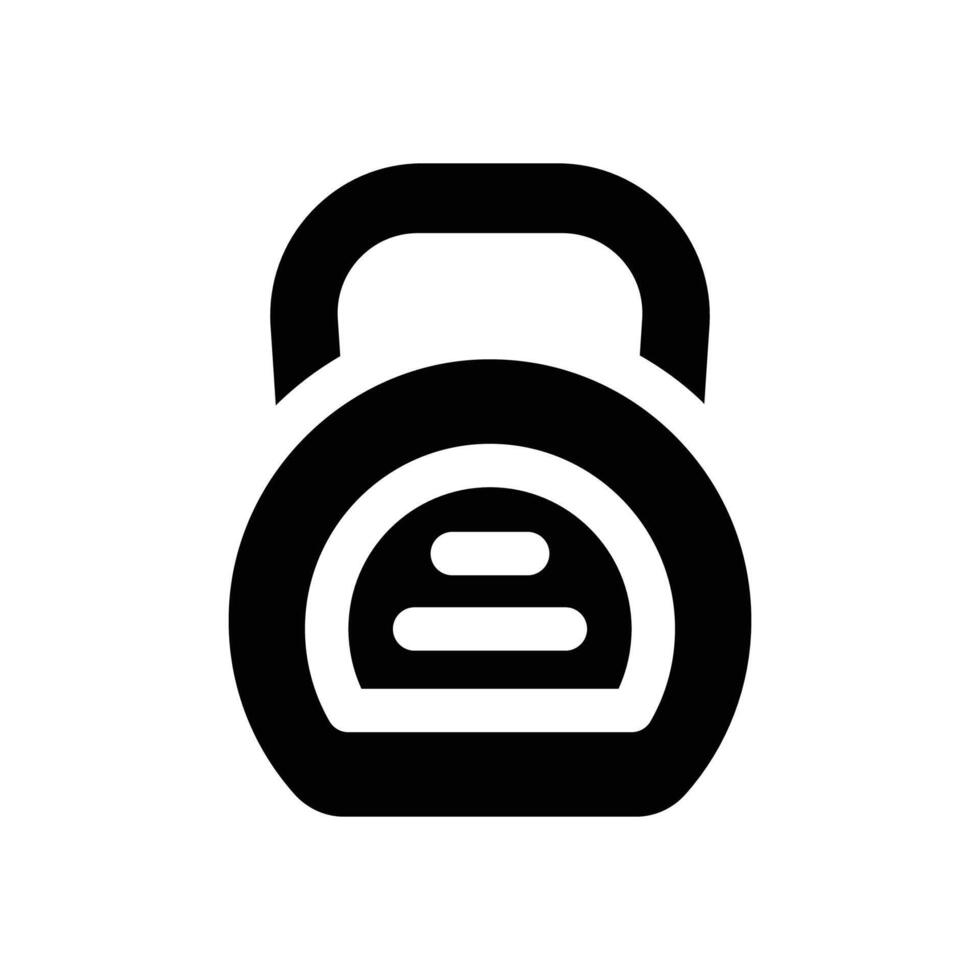 kettlebell glyph icon. Strong and solid icon for websites, mobile interfaces, presentations, and visual branding. High quality and easy to edit. vector