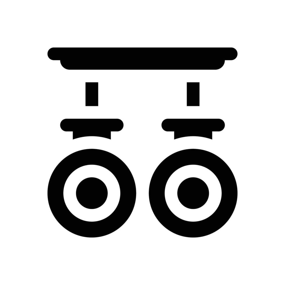 gymnastic ring glyph icon. Strong and solid icon for websites, mobile interfaces, presentations, and visual branding. High quality and easy to edit. vector