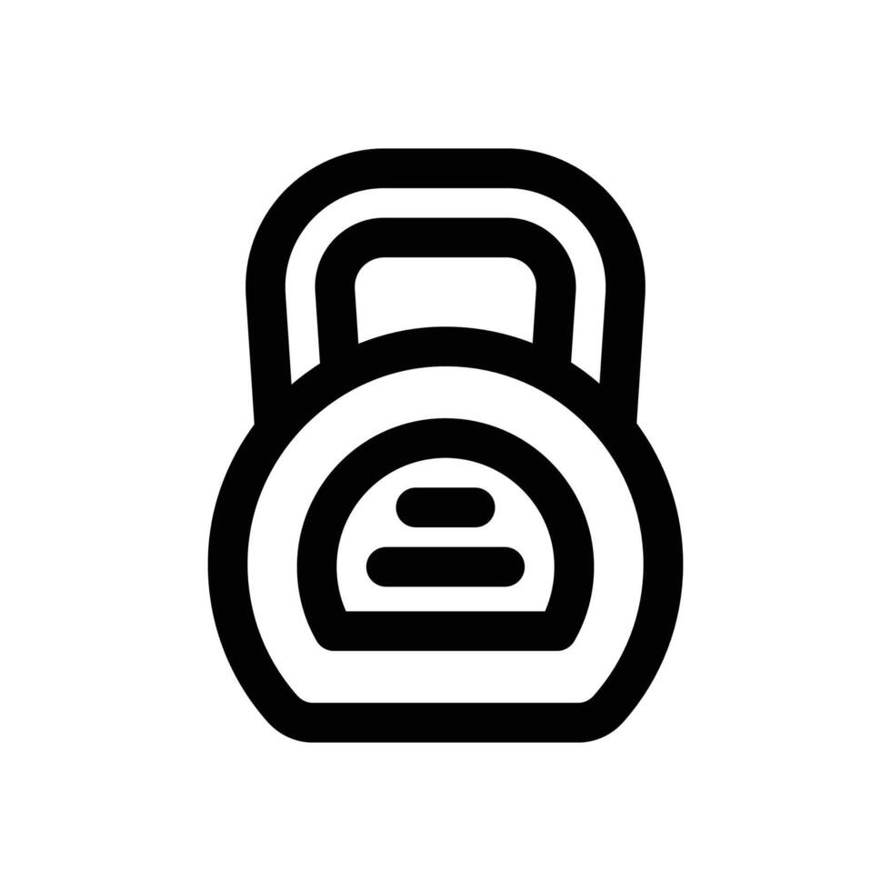 kettlebell line icon. Clean and minimalist icon for websites, mobile apps, presentations, and logos. Fully scalable and customizable for any project. vector