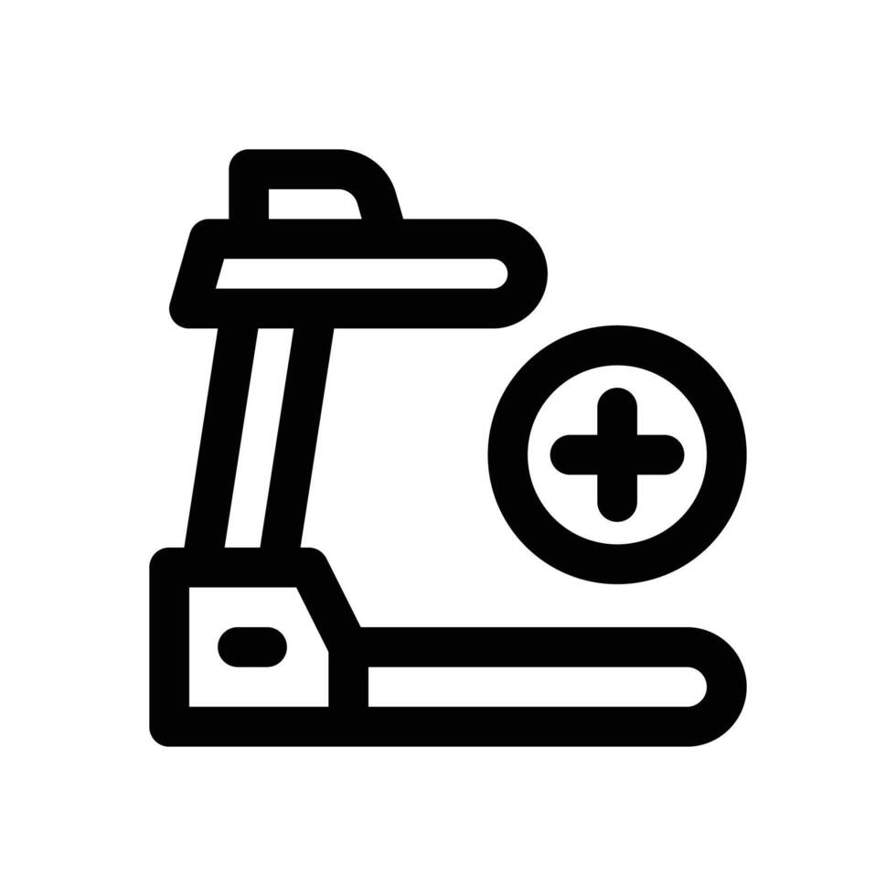 treadmill line icon. Clean and minimalist icon for websites, mobile apps, presentations, and logos. Fully scalable and customizable for any project. vector