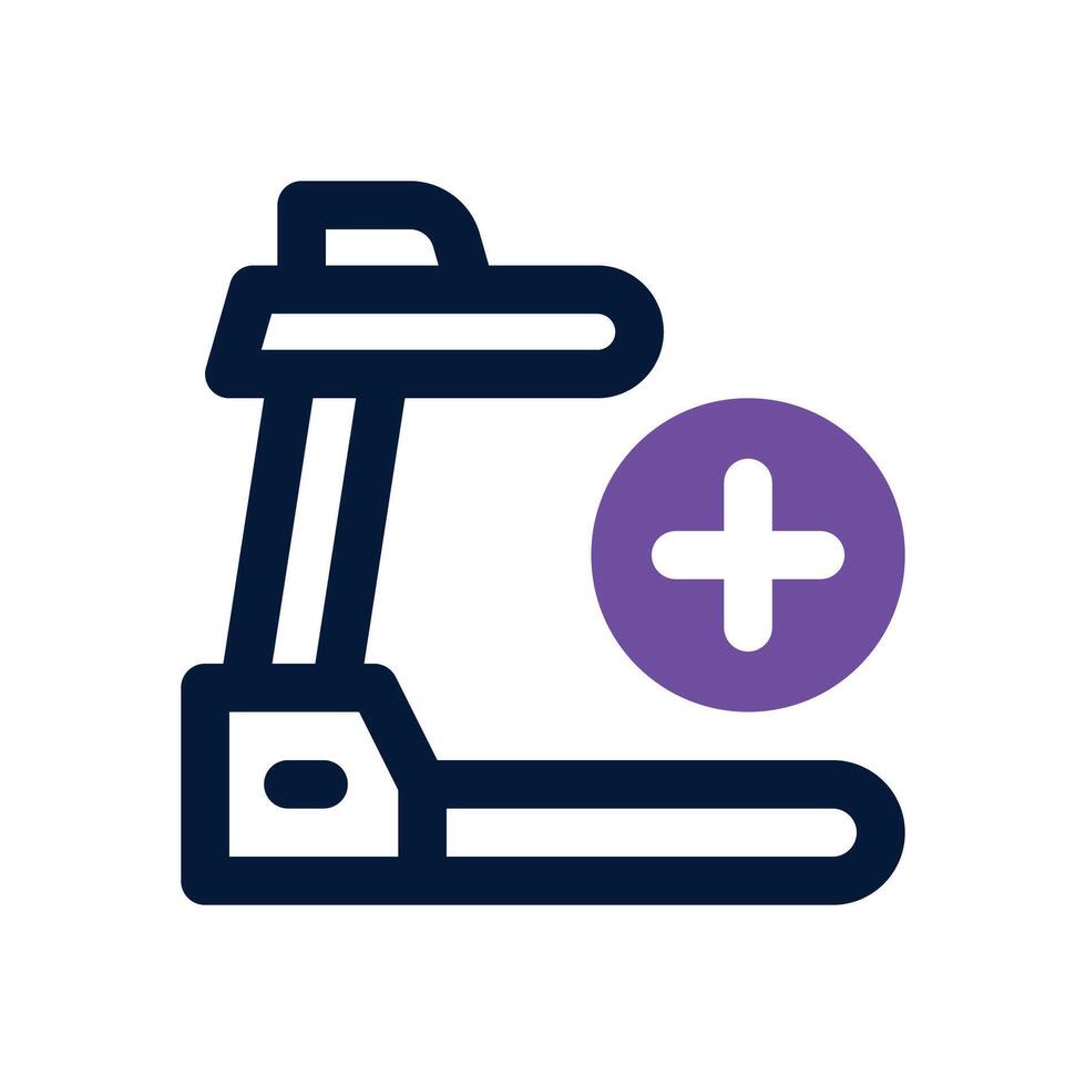 treadmill dual tone icon. Sleek and modern icon for websites, mobile apps, marketing materials, and corporate design. Fully scalable and ready to use. vector