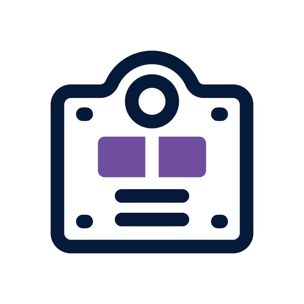 weight scale dual tone icon. Sleek and modern icon for websites, mobile apps, marketing materials, and corporate design. Fully scalable and ready to use. vector