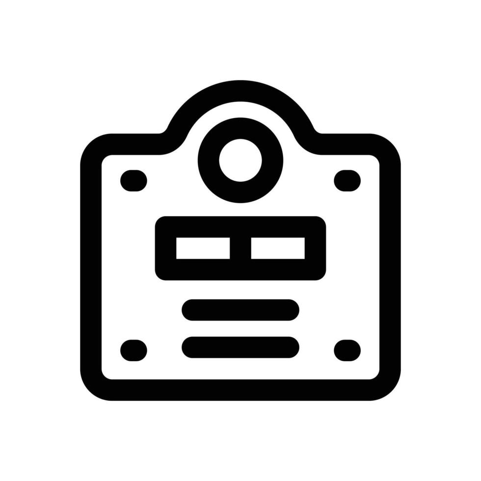 weight scale line icon. Clean and minimalist icon for websites, mobile apps, presentations, and logos. Fully scalable and customizable for any project. vector