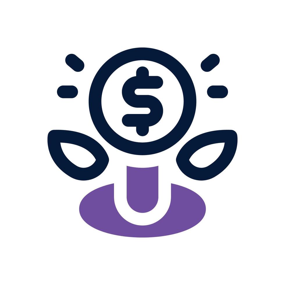 investment dual tone icon. Sleek and modern icon for websites, mobile apps, marketing materials, and corporate design. Fully scalable and ready to use.. vector