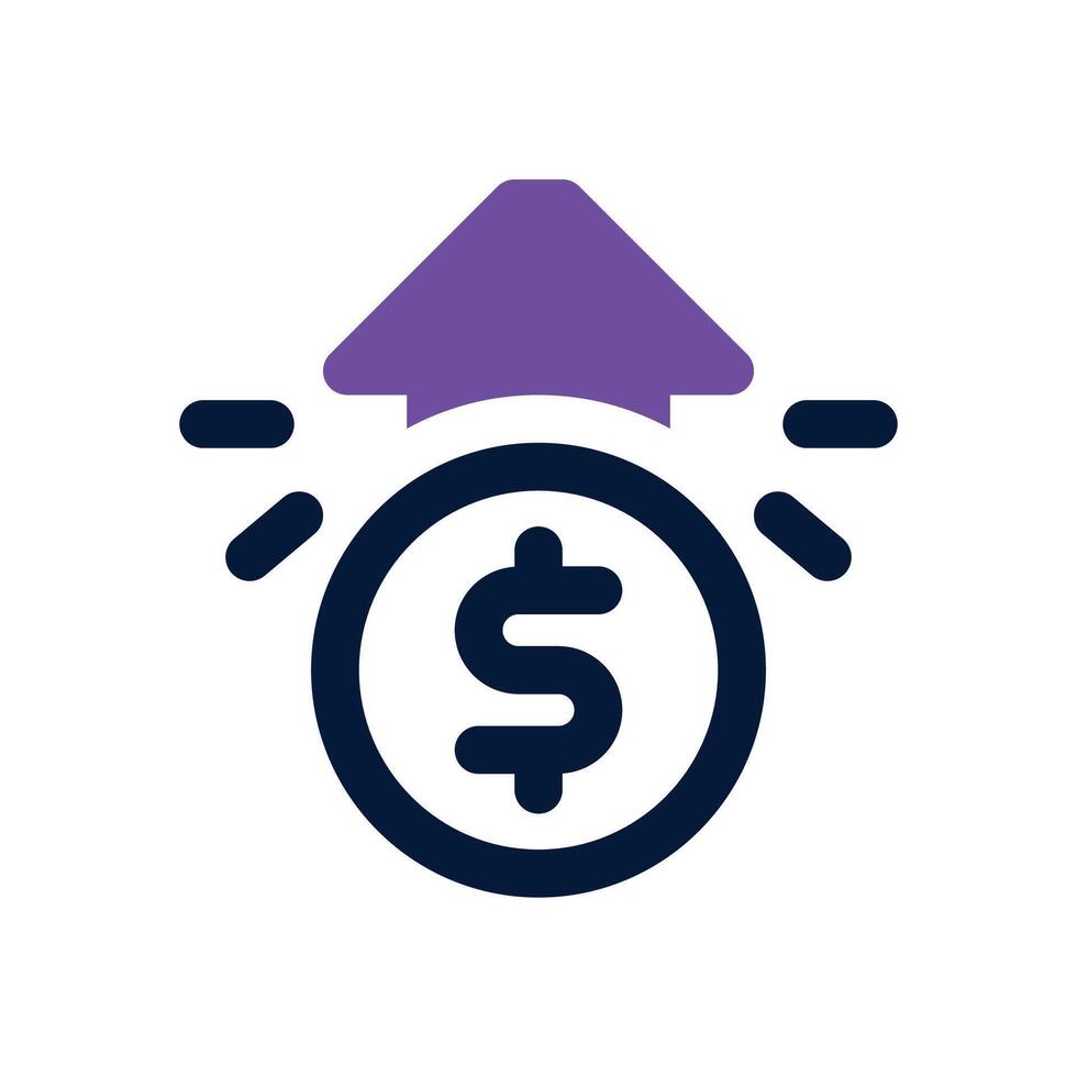 profit dual tone icon. Sleek and modern icon for websites, mobile apps, marketing materials, and corporate design. Fully scalable and ready to use.. vector