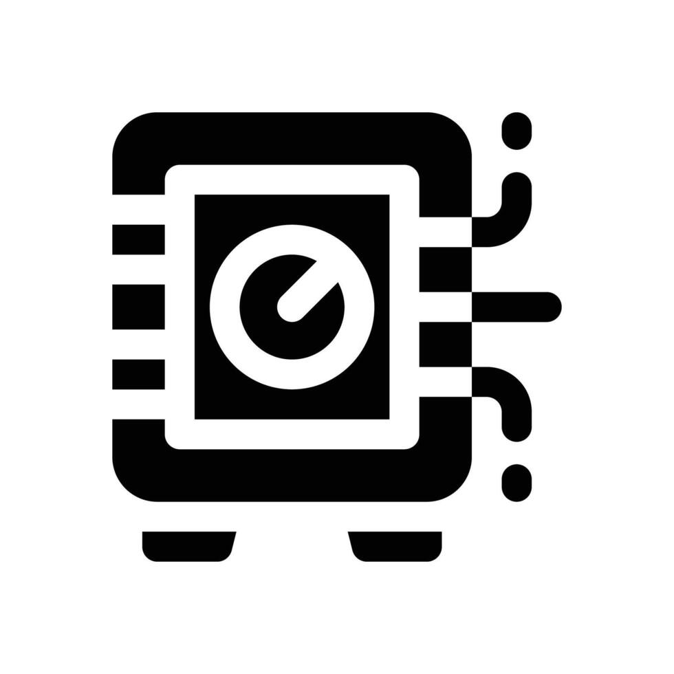 safe box glyph icon. Strong and solid icon for websites, mobile interfaces, presentations, and visual branding. High quality and easy to edit. vector
