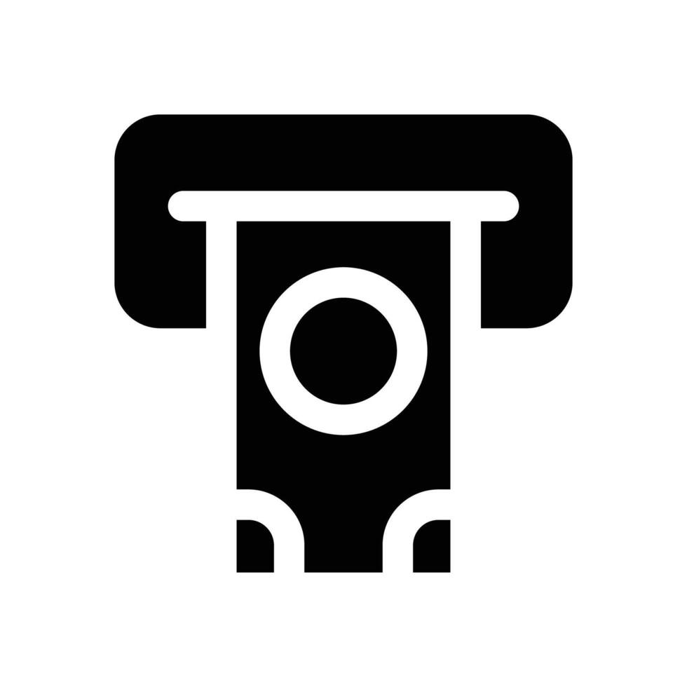 withdraw glyph icon. Strong and solid icon for websites, mobile interfaces, presentations, and visual branding. High quality and easy to edit. vector